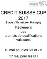 Credit Suisse Cup 2017: calendrier