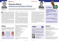 SPVal et AVECO: Devoirs d'été et retours sur les bancs d'école